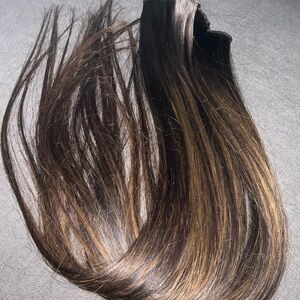 Luxurious infinity hair extension weft Brown Hair Extensions